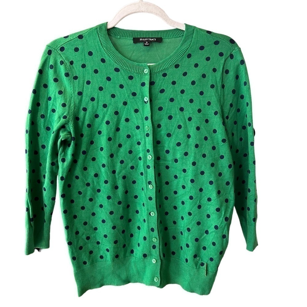 Ellen Tracy Kelly Button Front Cardigan